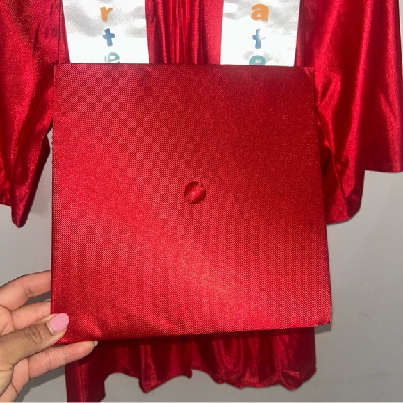 Red Kindergarten Graduation Gown - Picture 3 of 7
